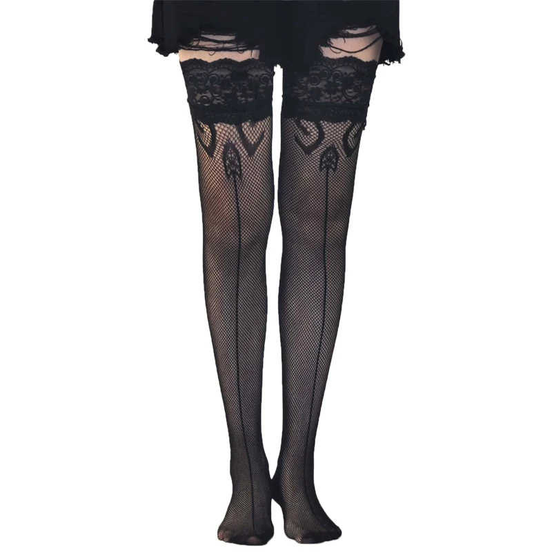 Полосатые женские чулки ажурные кружевные носки одежда для вечеринок и клубов