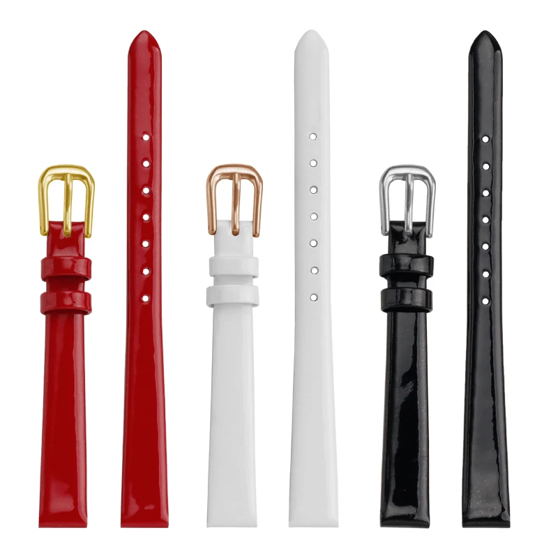 Часы женские ультратонкие из воловьей кожи глянцевые универсальные маленькие