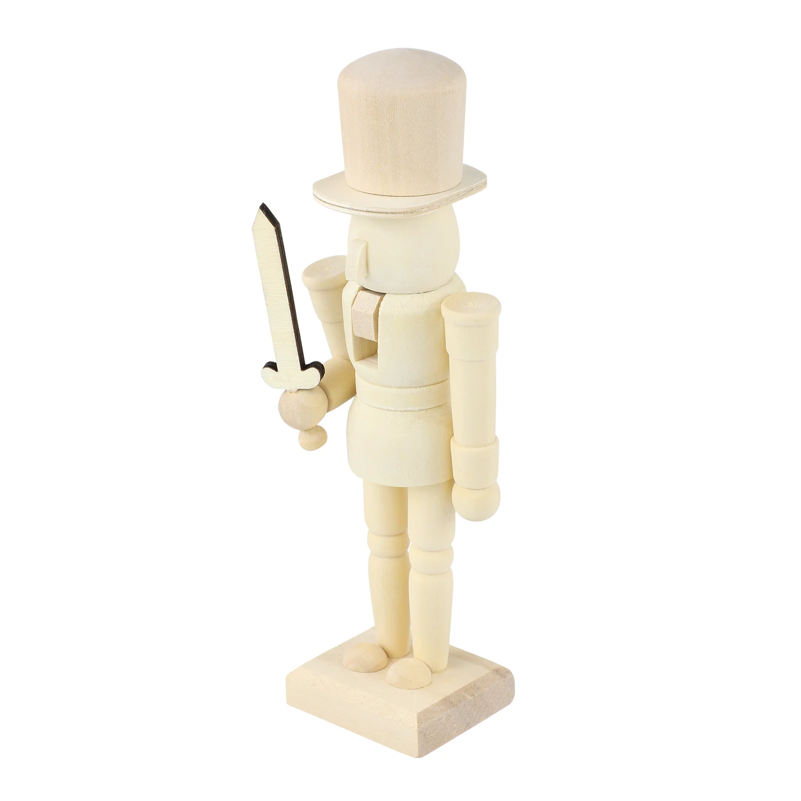 

Paintable Nutcracker Toys Decorations Unfinished Bamboo Christmas Soldiers