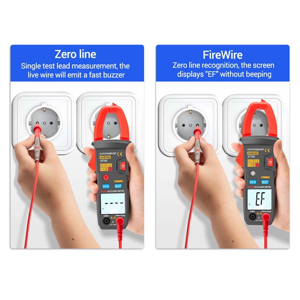 Digital Clamp Meter 6000 Counts AC Current DC/AC Voltage Capacitance Tester True RMS Multimeter digital |