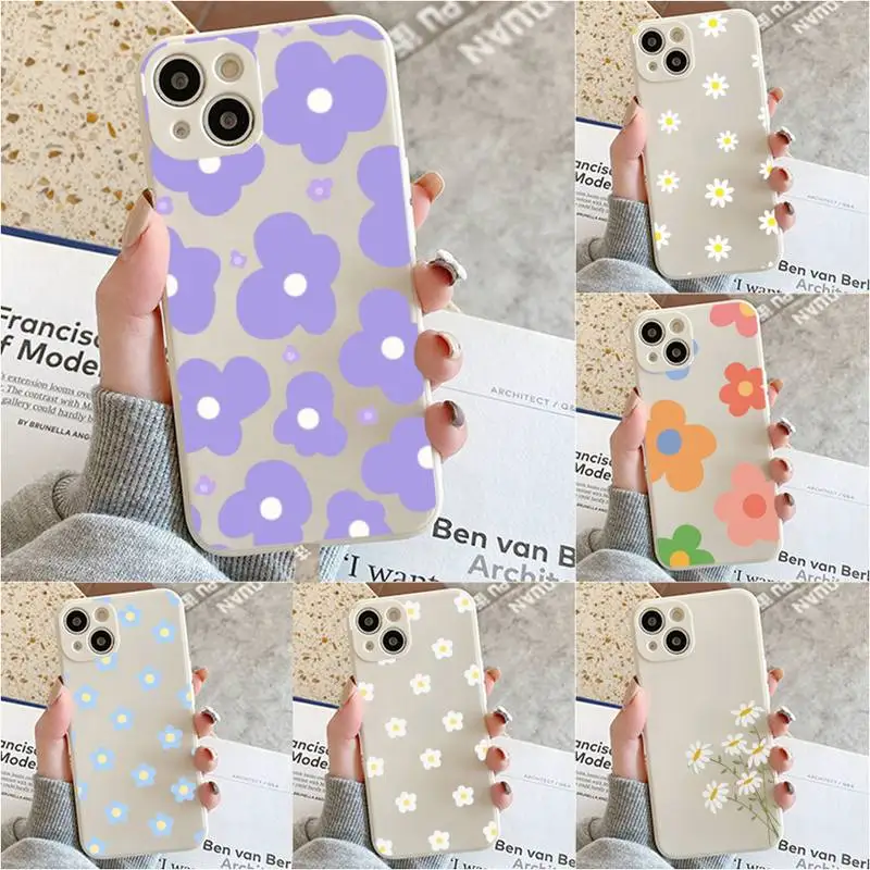 

Flowers Drawing Phone Case For Iphone 7 8 Plus X Xr Xs 11 12 13 Se2020 Mini Mobile Iphones 14 Pro Max Case