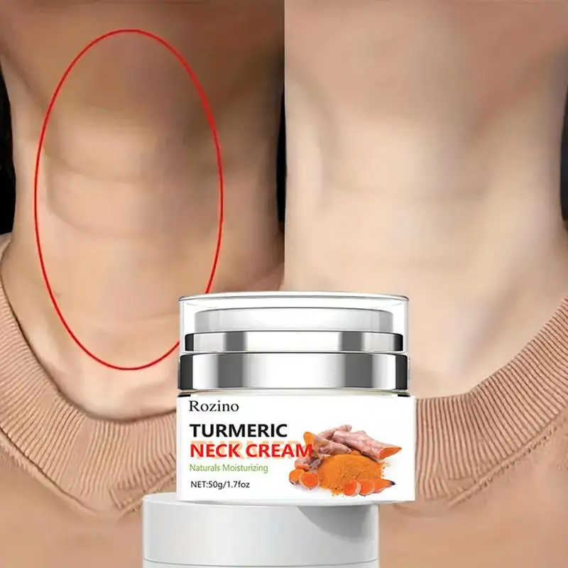 

Neck Firming Cream Hydrating Turmeric Lifting Moisturizer Double Chin Reducer Skin Care Product for Lifting Sagging Skin
