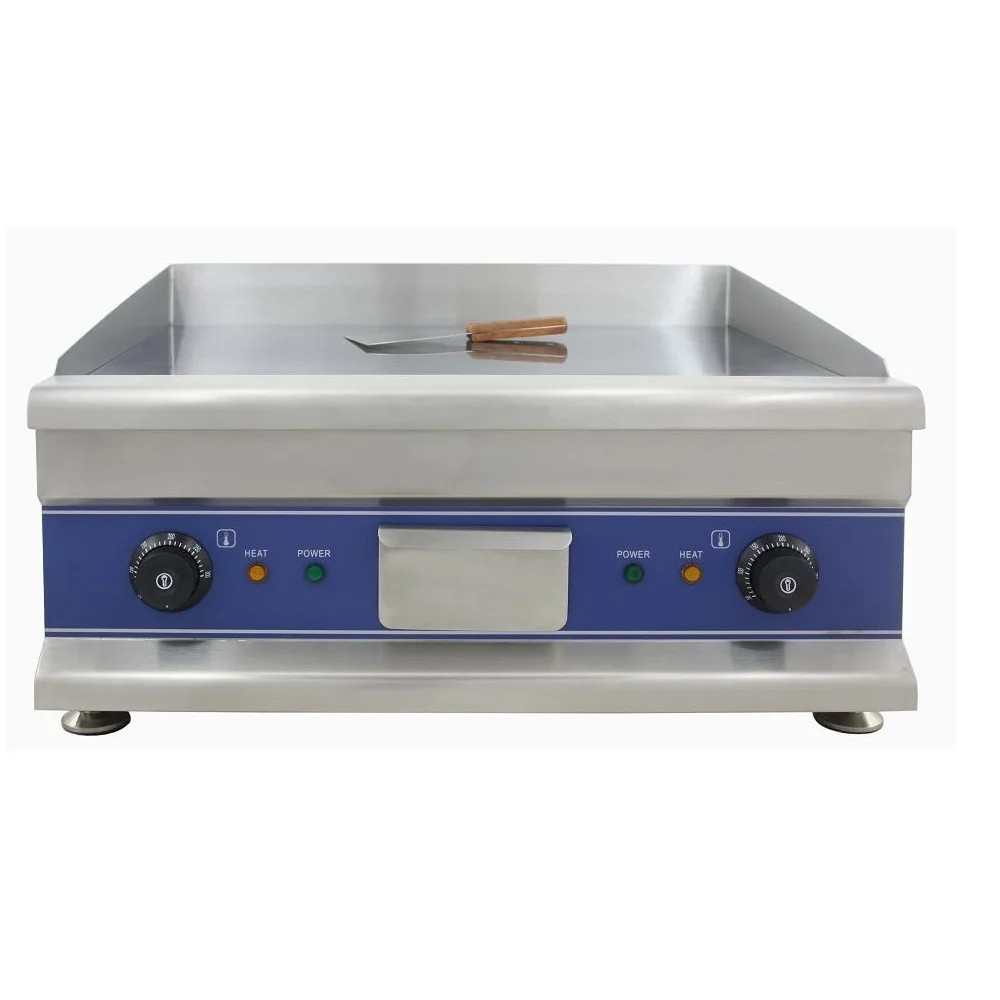 

Commercial Tabletop stainless steel Electric griddle with cast iron heating flat plate or grill plate