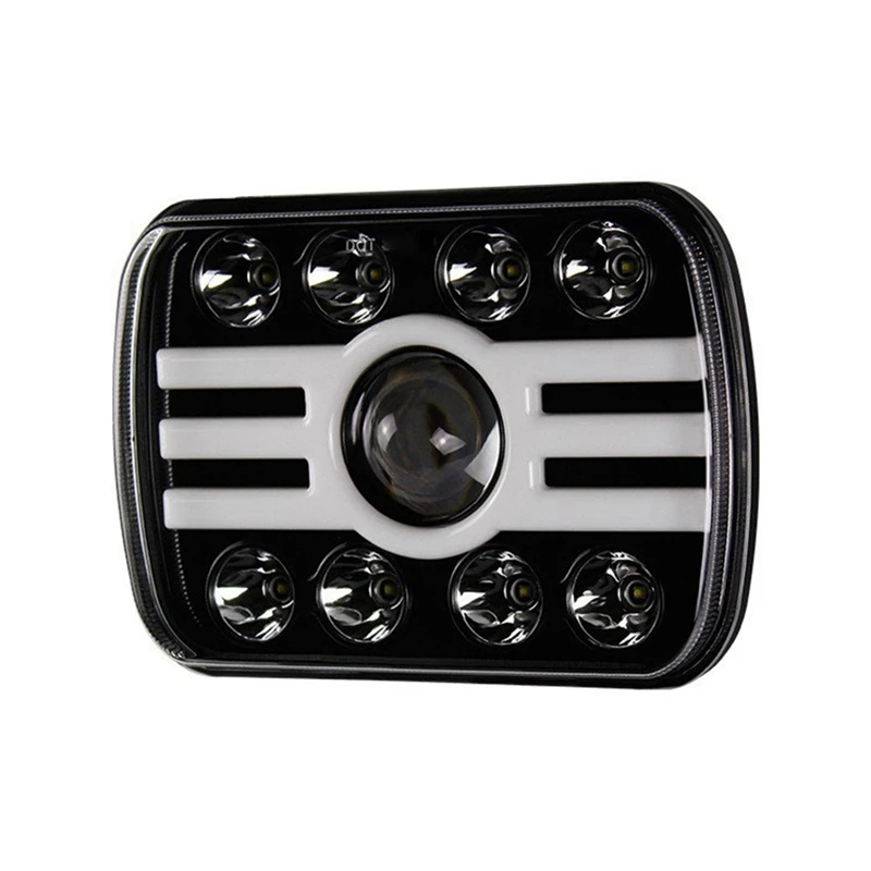 LED DC9-60V 7 Inch Square Front Headlight Modification Assembly For Jeep Wrangler