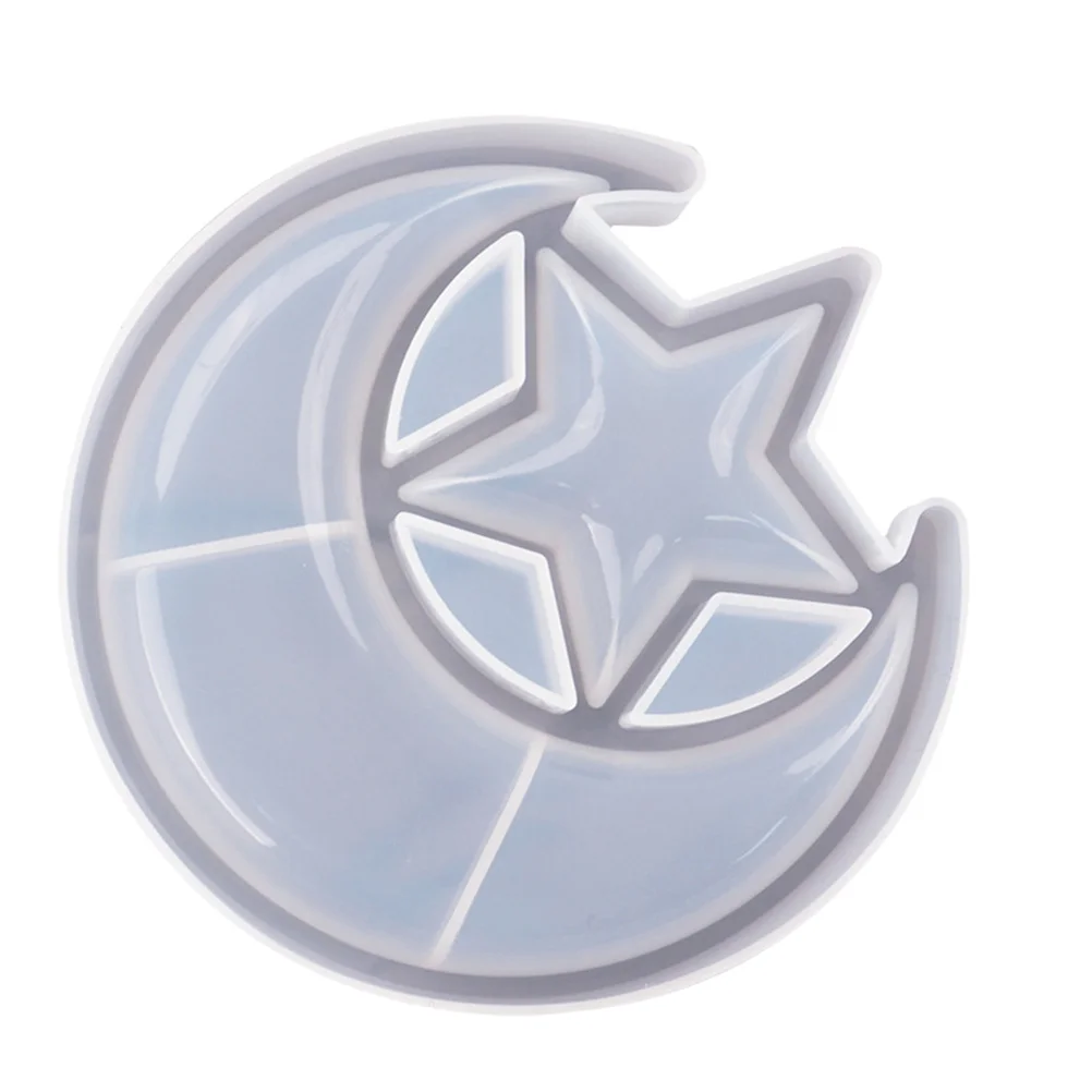 

1 Durable Crescent Mold Casting Mould Exquisite Storage Plate Mold (White)