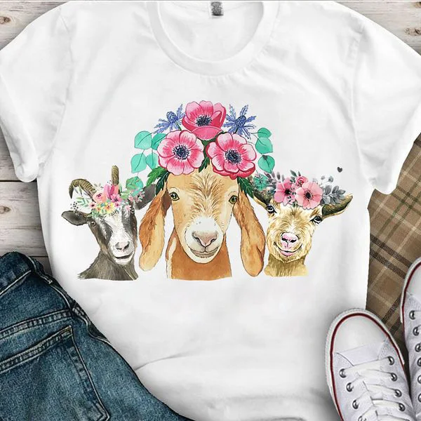 

Goat Lover, Goat Flower, Goat Shirt Unise T-shirt