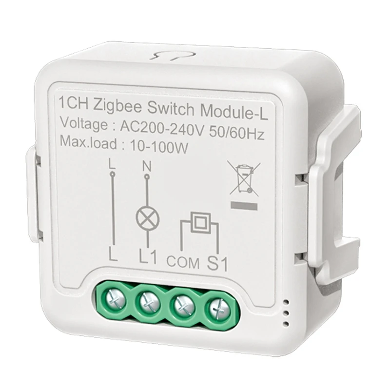 

3X Tuya Zigbee Light Switch Module No Neutral Wire,2 Way Control DIY Smart Breaker Works With Alexa Google Home (1 Gang)