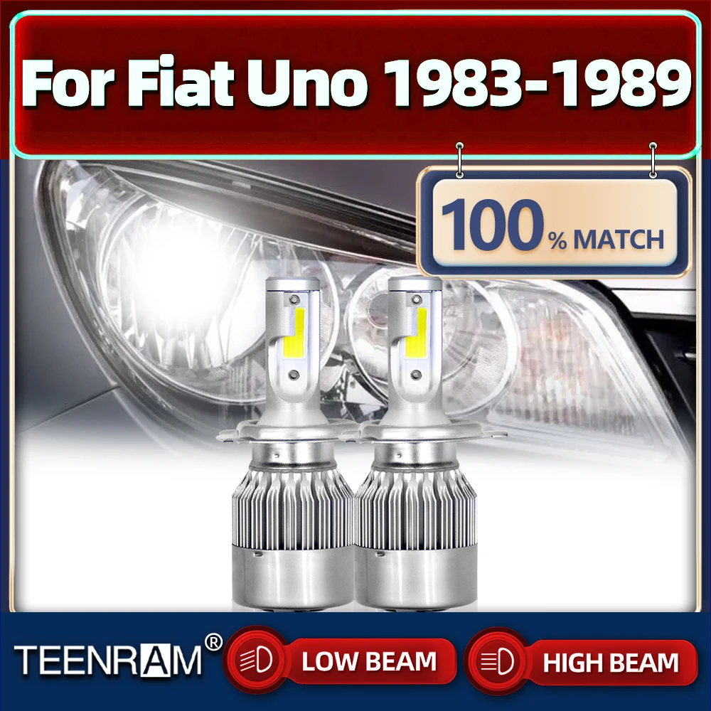 

Canbus LED Car Headlight 20000LM 120W Turbo Auto Headlamps 12V 6000K Led Lights For Fiat Uno 1983 1984 1985 1986 1987 1988 1989