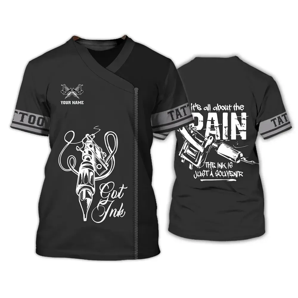 Новая футболка с рисунком татуировок 3d графическим yythk индивидуальный топ