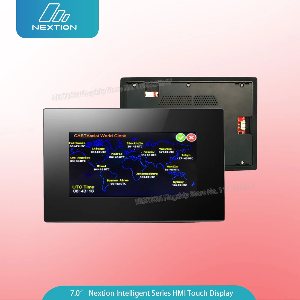 Nextion 7.0” Intelligent Series Resistive/Capacitive LCD TFT Touch Display Multifunction HMI Module With Enclosure