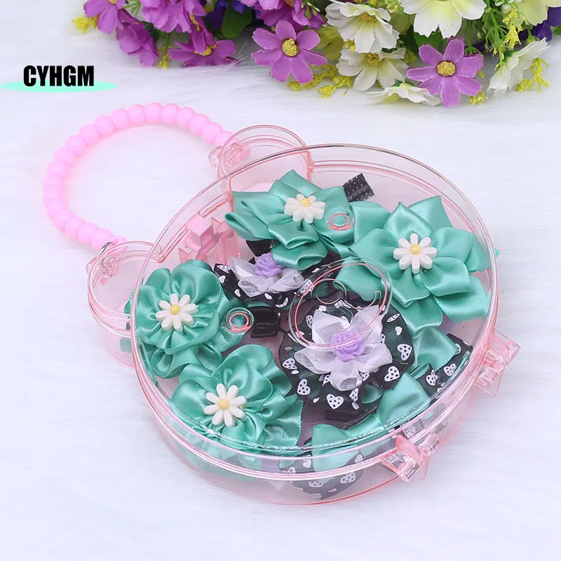 

wholesale Fashion New Girls flowers Hair Accessories set gift Elastic hair band women's Fashion Hairpins Headband Barrettes H13