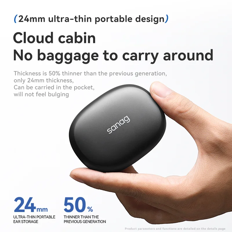Фото Sanag G3S Наушники с открытыми наушниками Bluetooth Беспроводные Bluetooth 5.4 Наушники IPX5 Водонепроницаемые спортивные ушные крючки с воздушной проводимостью №4