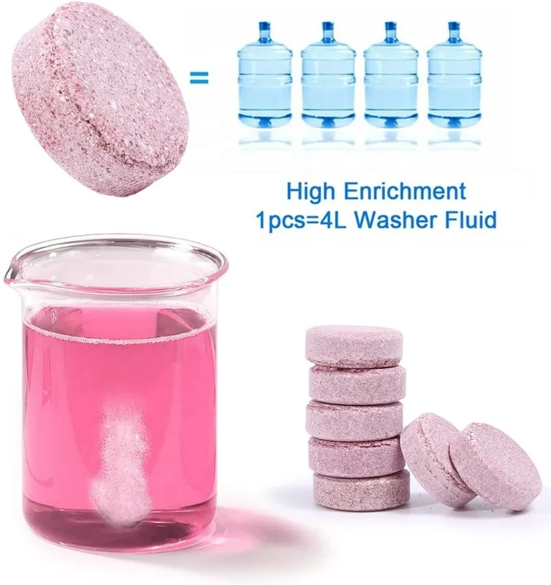 Таблетки концентрированные для мытья лобового стекла автомобиля шипучие