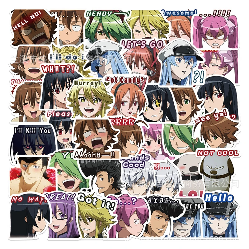 

40pcs Anime Sticker Akame Ga Kill! Tatsumi Akame Accessories Cosplay Prop
