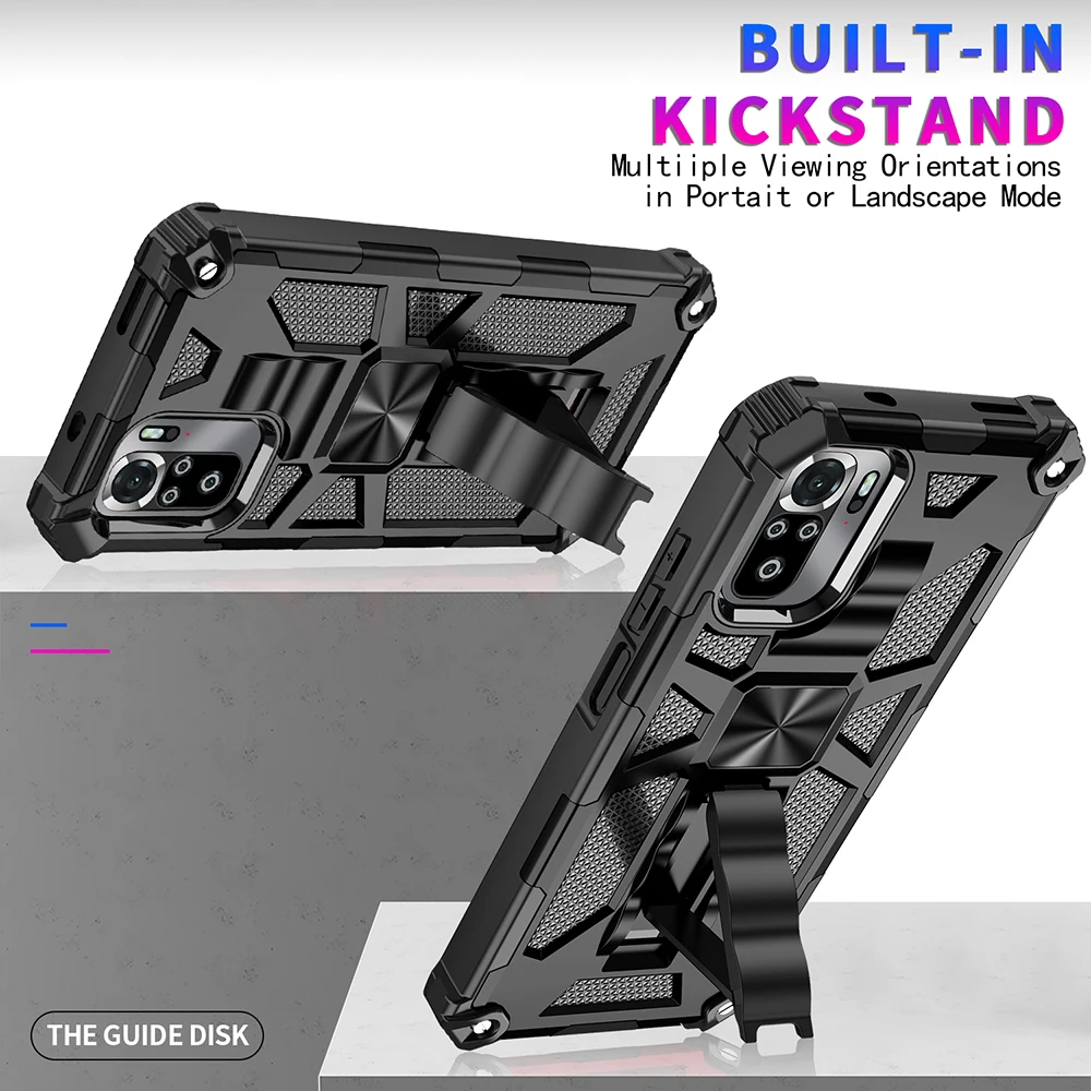 Military Armor Bumper Shockproof Case for Xiaomi Redmi Note 11 11S 10S 9S 10 9 8 Pro 9C 9A Note10 Pro Cover Cases Coque Funda