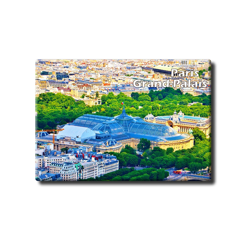 

French Paris "Grand Palace" Tourist Souvenir Tinplate Magnetic Refrigerator Sticker Rigid Creative Home Decoration 27068
