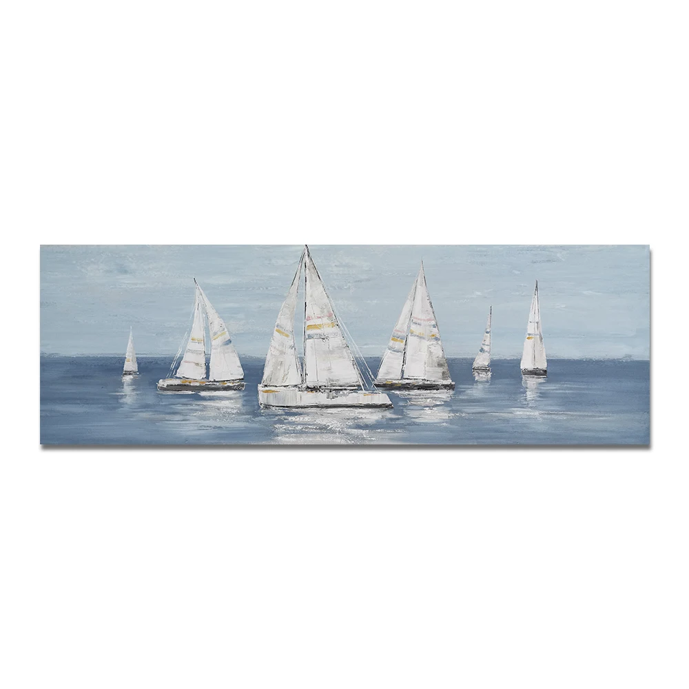 

Картина на холсте Abstract White Sailboat on the Sea HALFLEMART