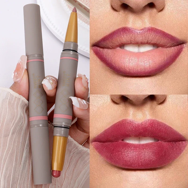 

Waterproof Double-ended Matte Lipliner Pen Lasting Plumping Lipstick Natural Outline Lip Contouring Line Makeup Lip Liner Pencil