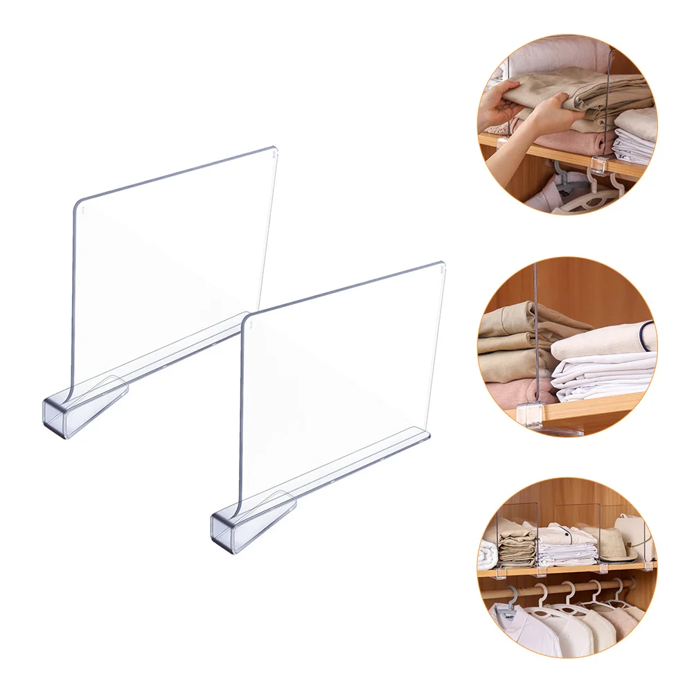 

Dividers Clear Closet Shelf Acrylicwardrobe Shelves Divider Wood Separatorsadjustable Organizer Storage Separator Diy