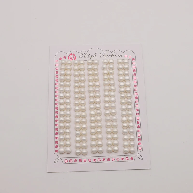 

10pcs half hole white bread beads 5-6mm suitable for jewelry making bulk commodities wholesale batch JA0671