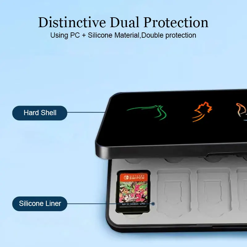Фото 24 В 1 портативная Магнитная игровая карта памяти для Nintendo Switch Oled мультяшная TF SD карта защитный чехол аксессуары коробка №5