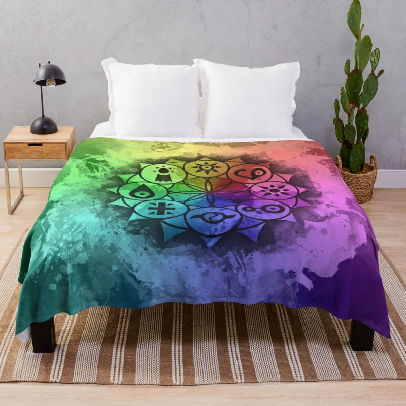 

Digimon Mandala Paint Throw Blanket Hairy Blankets