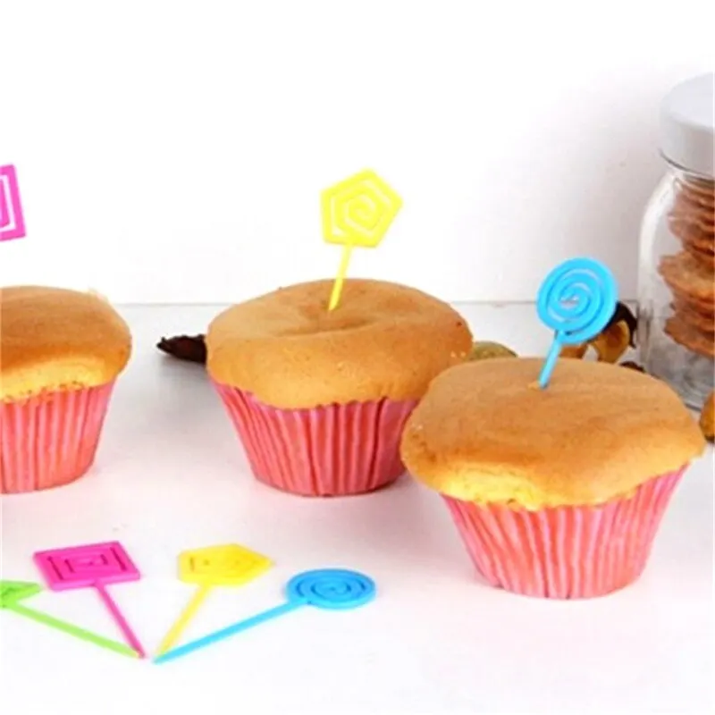 1 Набор вилка для фруктов логотип торта клейкая лента зажим сообщений десерт