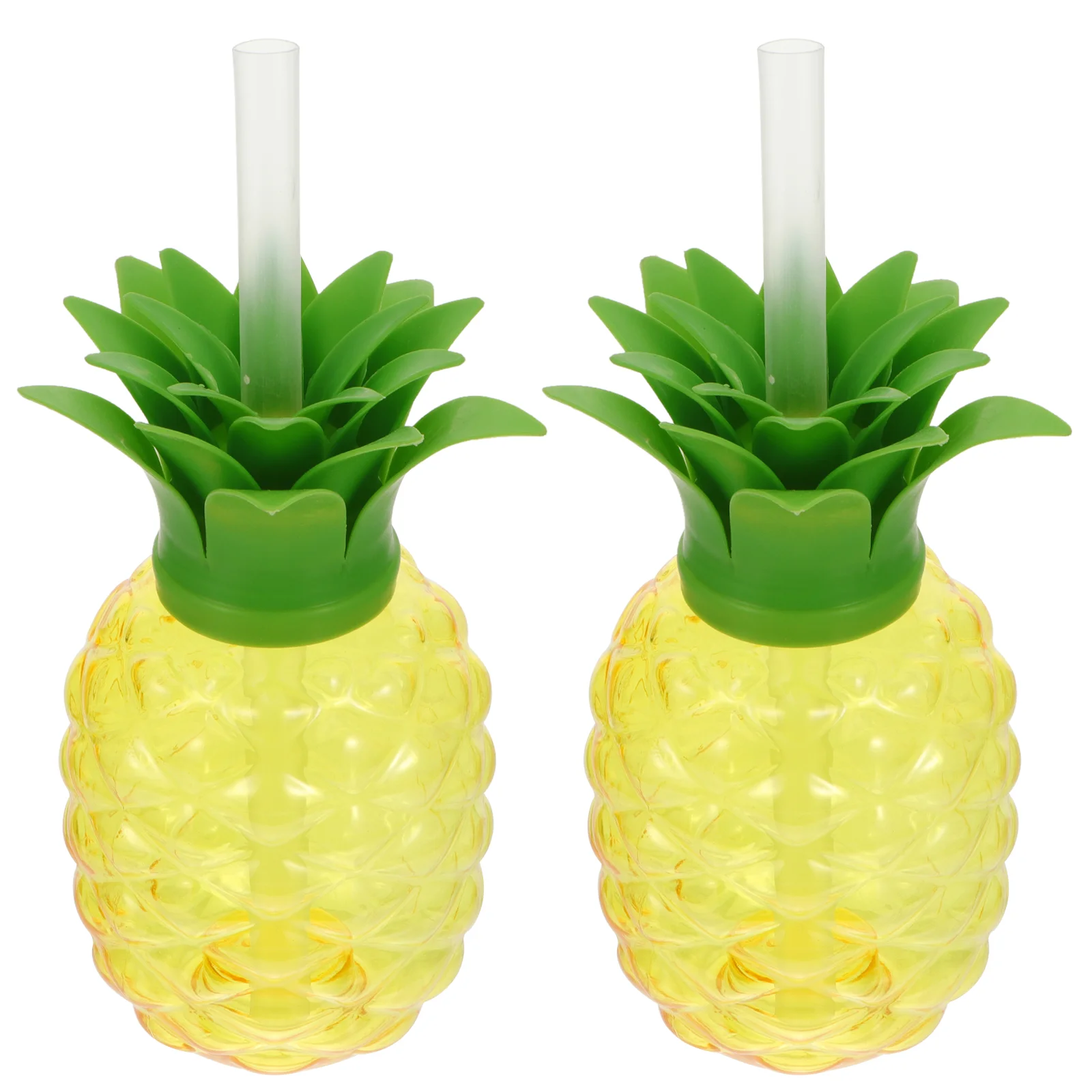

Cups Pineapple Party Cup Hawaiian Straws Plastic Drinking Drink Lids Beach Straw Tumbler Summer Kids Decorations Supplies