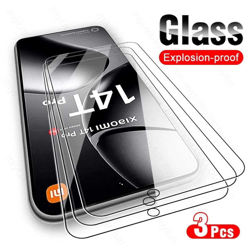 Закаленное стекло для Xiaomi14T 3 шт. Защитное Xiaomi14 Xiaomi Mi14T Xiomi Mi 14 T T14 13T 12T 11T 10T 9T Pro