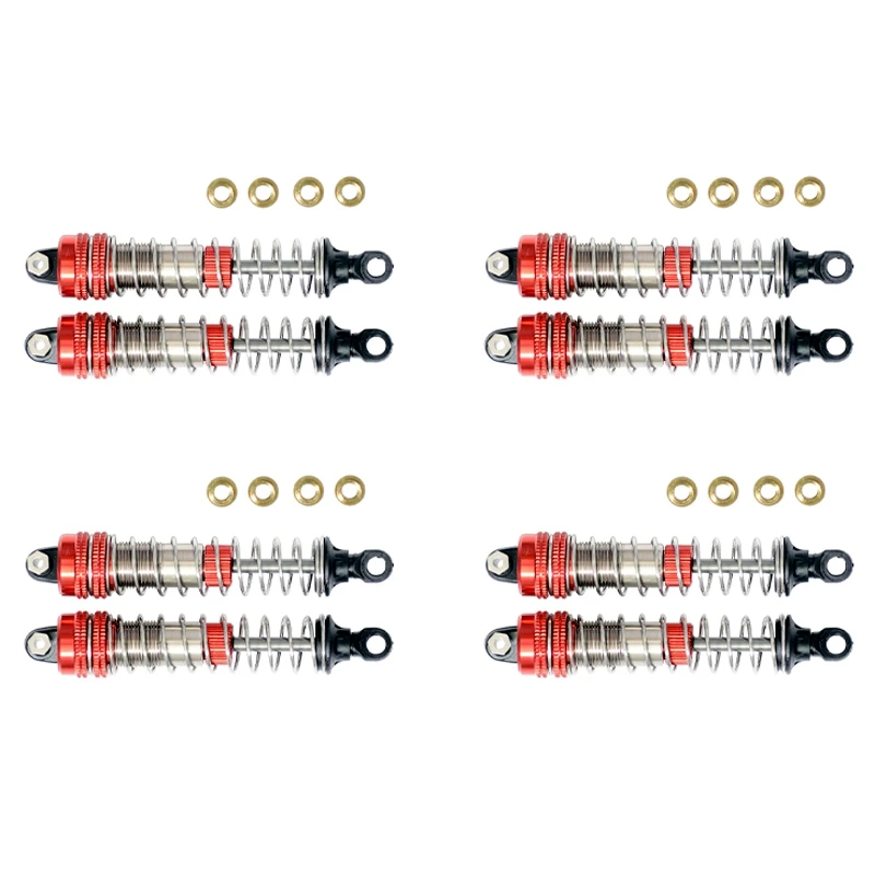 

8Pcs Metal Shock Absorbers Damper For XLF X03 X04 X-03 X-04 1/10 RC Car Truck Upgrade Parts Accessories,Red