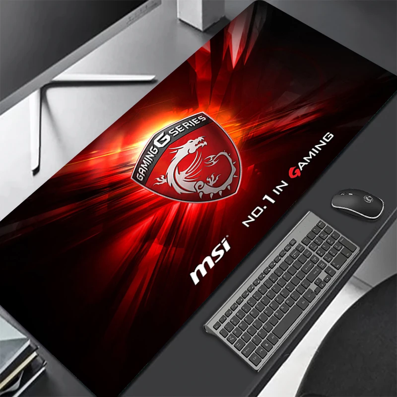 Фото Аксессуары для ПК Msi, коврик для мыши Xxl, Настольный коврик, игровой коврик для клавиатуры и мыши, большой игровой Расширенный протектор, мыши, клавиатуры, компьютера №4