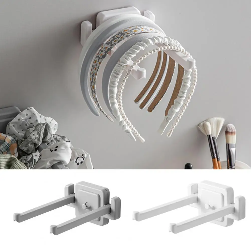 Sturdy Bathroom Headband Barrettes Organizer Strong-Viscosity Bathroom Storage Rack Strong Load-bearing for Dorm