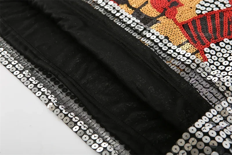 Футболка женская с коротким рукавом и круглым вырезом уличная одежда блестками