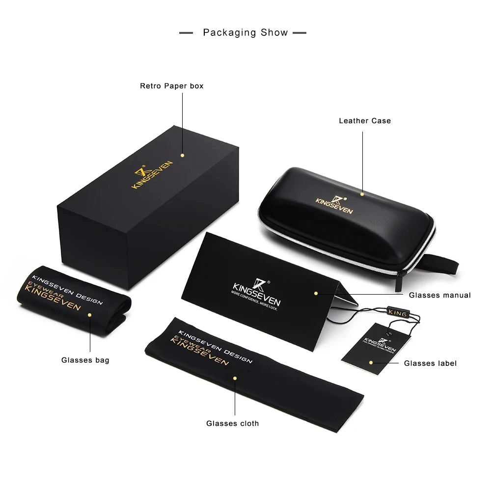 KINGSEVEN Мужские Поляризационные Солнцезащитные Очки С Градиентом UV400 Без Оправы Из