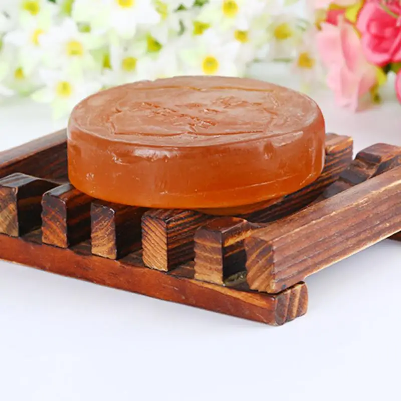 

2/4/5PCS Natural Soap Rack Portable Wooden Soap Dish Prevent Mildew Bamboo Soap Holder Wooden Bathroom Soap Dish Drain Box