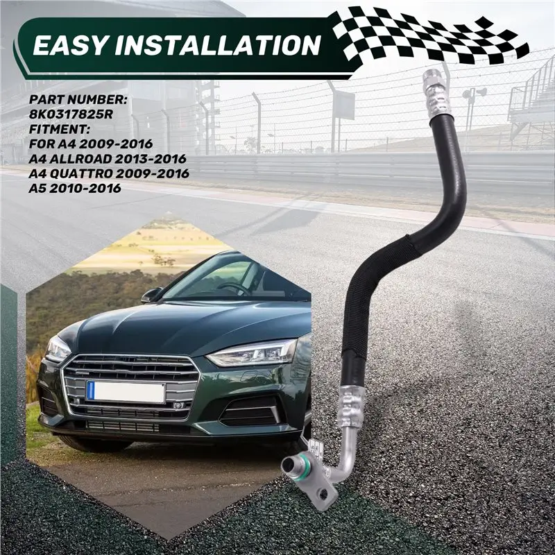 Трубка давления трансмиссионного масла ABMR для A4 A5 AllroadQuattro S4 S5 RS 5 2009-2017, 8K0317825R (art.: 3920da644b925) - 3920da644b925