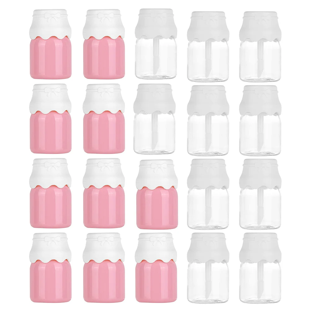 20 Pcs Milk Bottle Lip Gloss Tube Bottles Cream Balm Tubes Clear Empty Container Storage