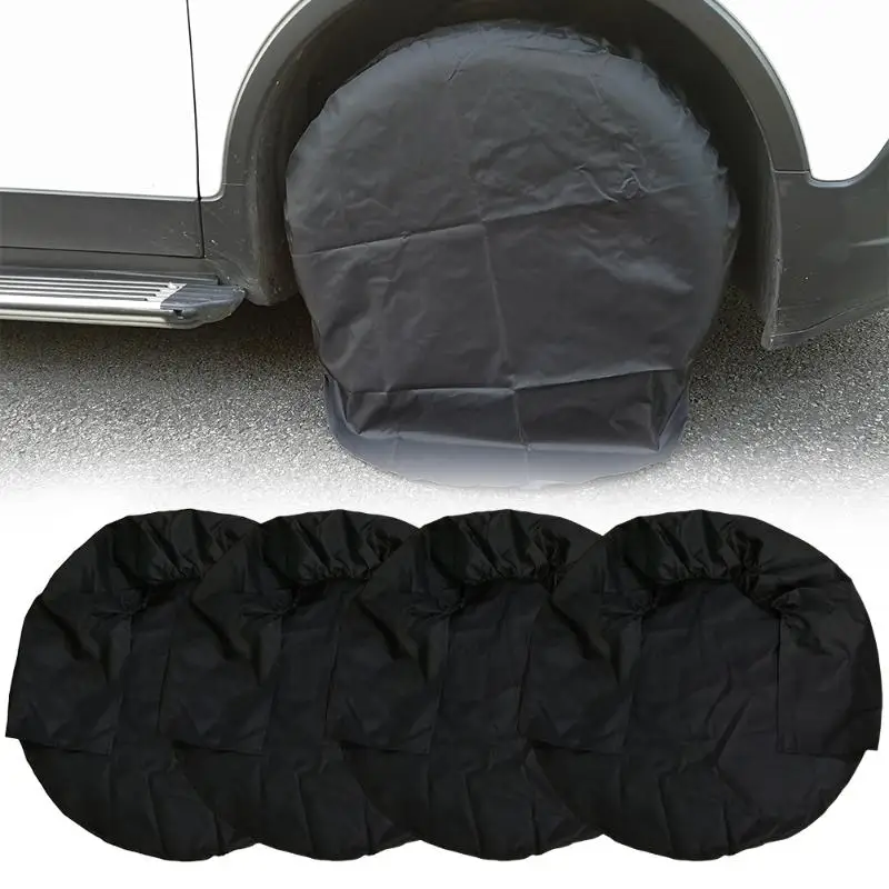 Купи 4Pcs 32inch Wheel Tire Covers Case Car Tires Storage Bag Vehicle Wheel Protector for RV Truck Car Camper Trailer car styling за 1,426 рублей в магазине AliExpress
