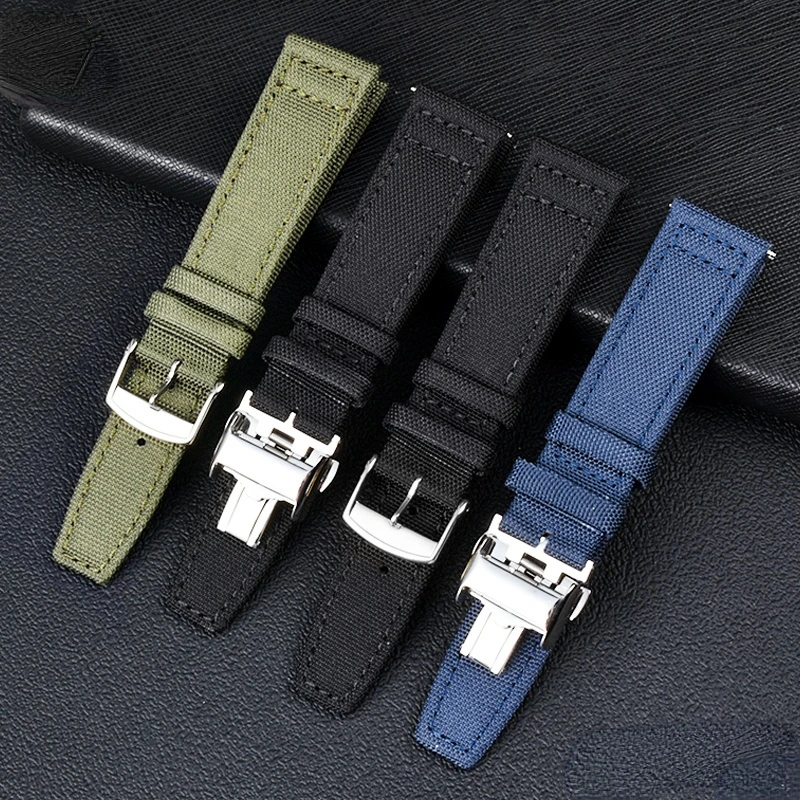 For Longines pioneer Sports series watchband L3.810/L3.820 sport canvas strap 20mm 21mm 22mm For Men leather bottom Accessories