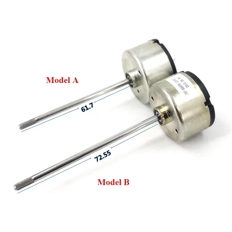 Длинный шпиндель флуоресцентный мини-двигатель 500 постоянный ток 6-12 В 5500 об/мин
