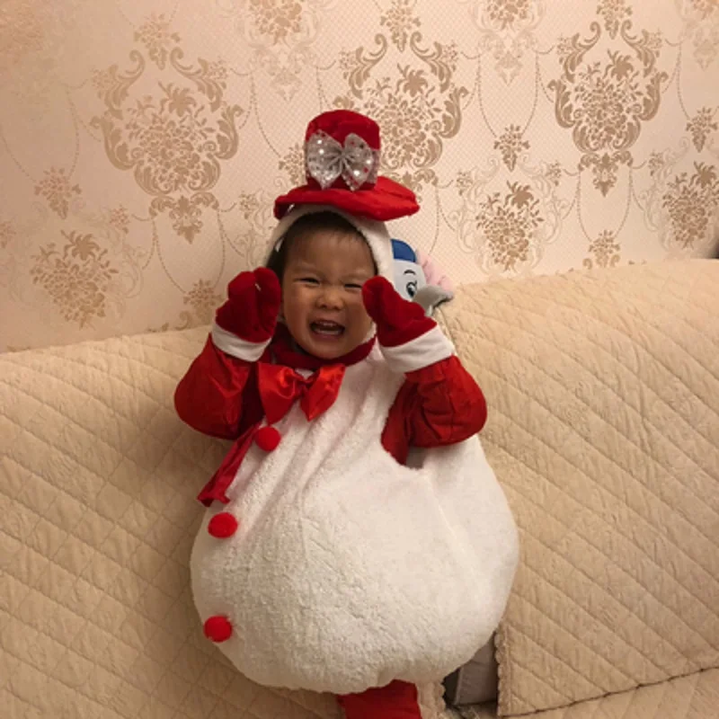 Рождественский снеговик со шляпой детский костюм вечерние костюмы для косплея