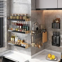 Wall Mount Kitchen Storage Organizer Bracket Holder Shelf Stand For Spice Jar Rack Cabinet Shelves Also For Bathroom
