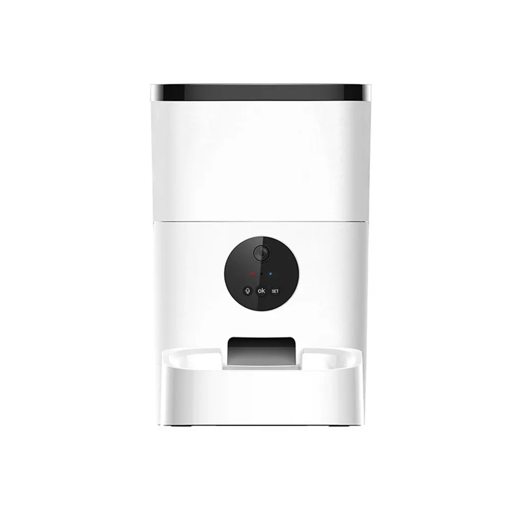 

Household WiFi Automatic Pet Feeder Large Capacity Plastic Video Intercom Feeding Machine Stainless Steel Bowl CN Plug