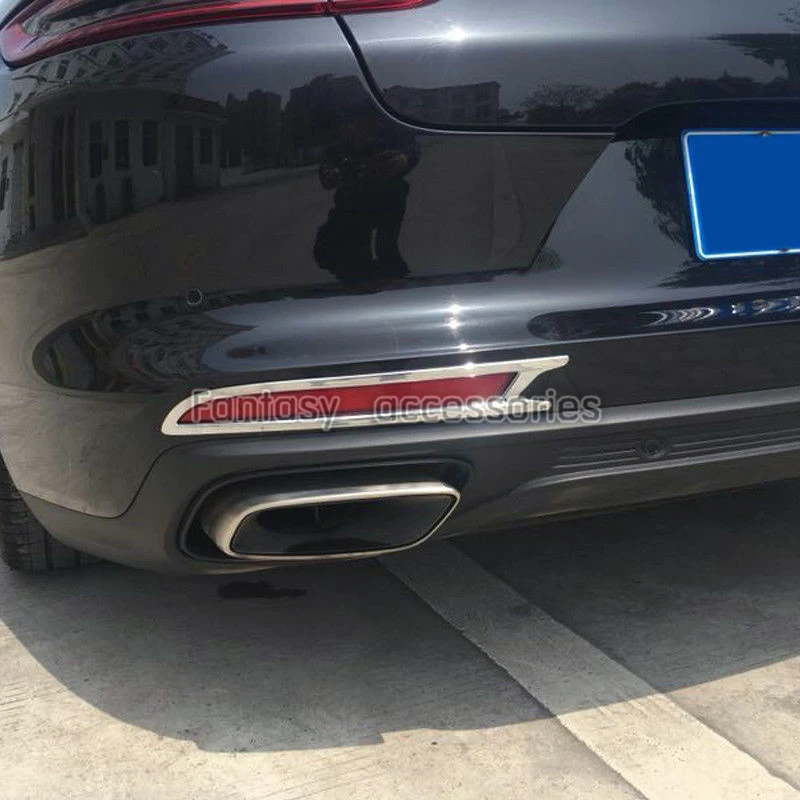 

Chrome Rear Tail Fog Light Lamp Cover Trim 2pcs for Porsche Panamera 2017 - 2018 car accessories