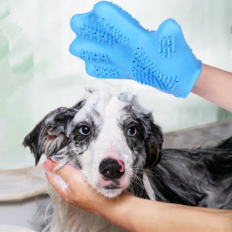 

Dog Massage Brush Pet Shower Brush Glove Dog Washer Bathing Brushes Pet Shower Sprayer Glove Cleaning Supplies Dogs Bath Gloves
