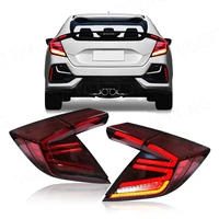 led car taillight for honda civic type r hatchback 2016 2017 tail lights drl with turn signal brake reverse auto driving lamps
