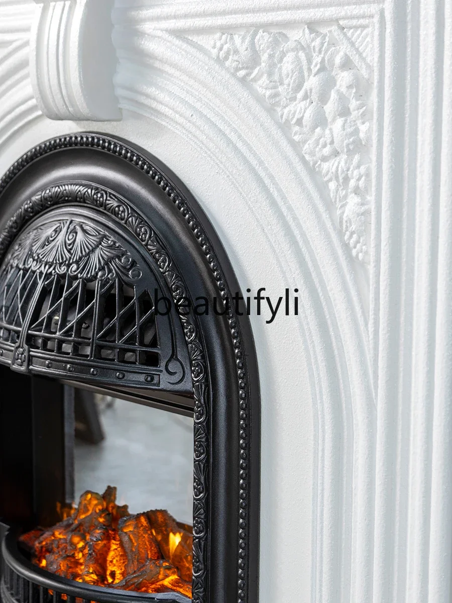 Французский ретро имитация цельного дерева камин поддельный пожарный