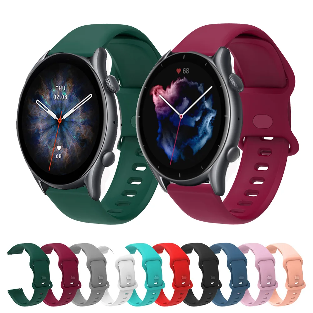 

Ремешок для Huami Amazfit GTR 3 Pro/GTR 3 2 2E, спортивный силиконовый браслет Easyfit Correa 22 мм для Amazfit Pace Stratos 2 2S 3