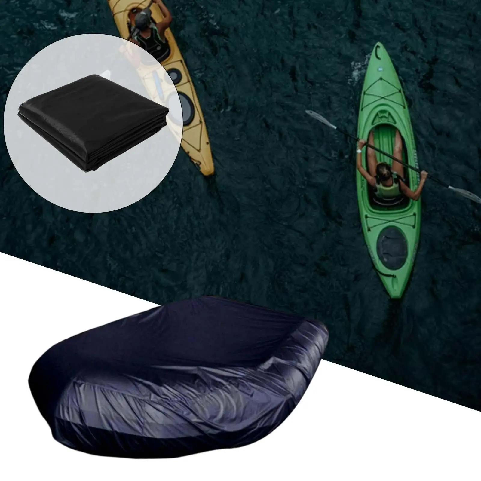 

Inflatable Marine Boat Cover Waterproof UV Resistant Kayak Canoe Cover Outdoor Storage Shield Protector for Fishing Boat Dinghy