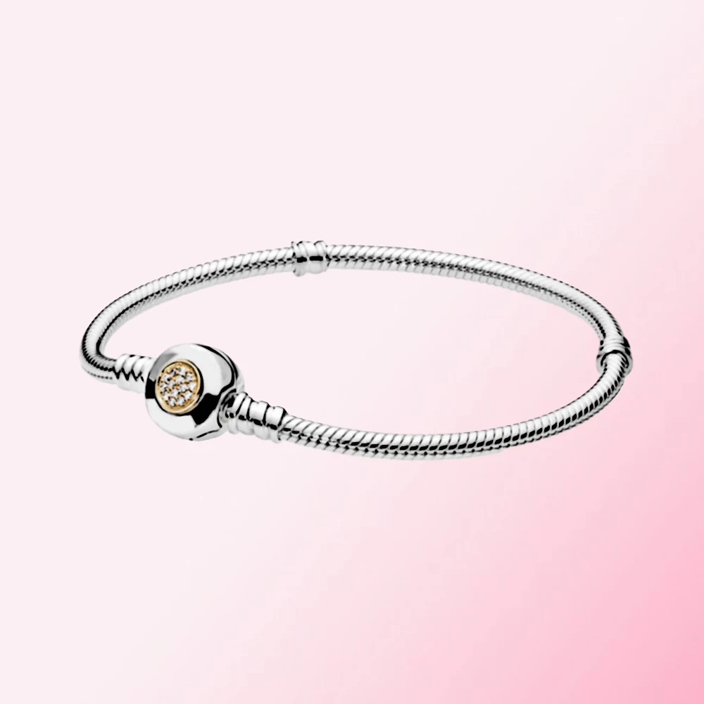 

Популярный двухцветный браслет Fahmi из стерлингового серебра 100% пробы с надписью, оригинальные украшения «сделай сам» для женщин, подарок на...